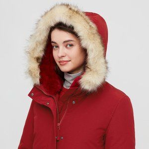 WOMEN ULTRA WARM DOWN SHORT COAT (2020 SEASON) RED Size SMALL